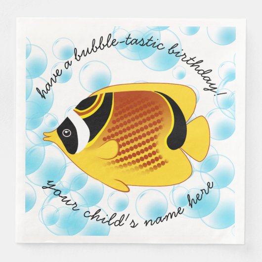 Tropische Halfmaan Butterflyfish Exotic Sealife Servet (Voorkant)