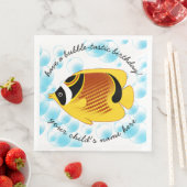 Tropische Halfmaan Butterflyfish Exotic Sealife Servet (Insitu)