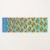 Tropische halfmoon Butterflyfish in bubelwater Yogamat (Achterkant (horizontaal))