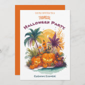 Tropische Halloween feestuitnodiging Save The Date (Voorkant / Achterkant)