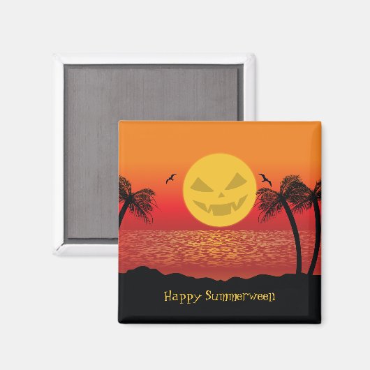 Tropische Halloween Magneet (Voorkant / Achterkant)