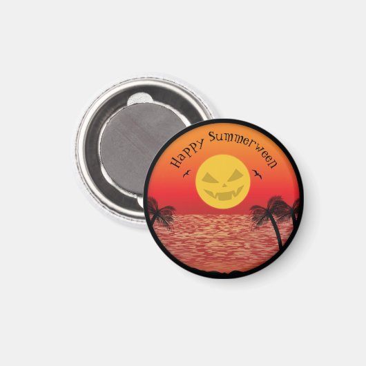 Tropische Halloween Magneet (Voorkant / Achterkant)