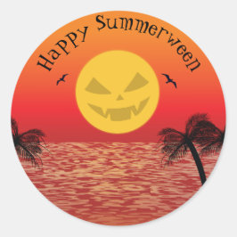 Tropische Halloween Ronde Sticker