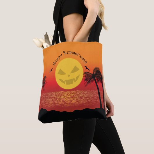 Tropische Halloween Tote Bag (Dichtbij)