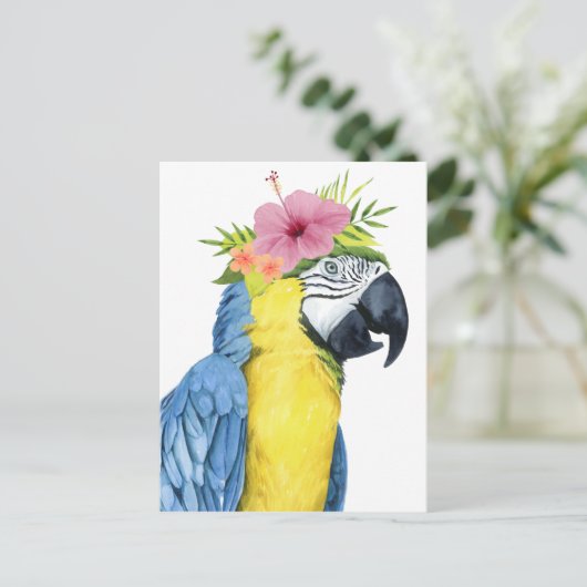 Tropische Halo - Parrot Briefkaart (Staand voorkant)