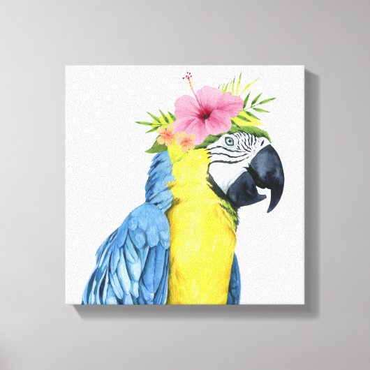 Tropische Halo - Parrot Canvas Afdruk (Voorkant)