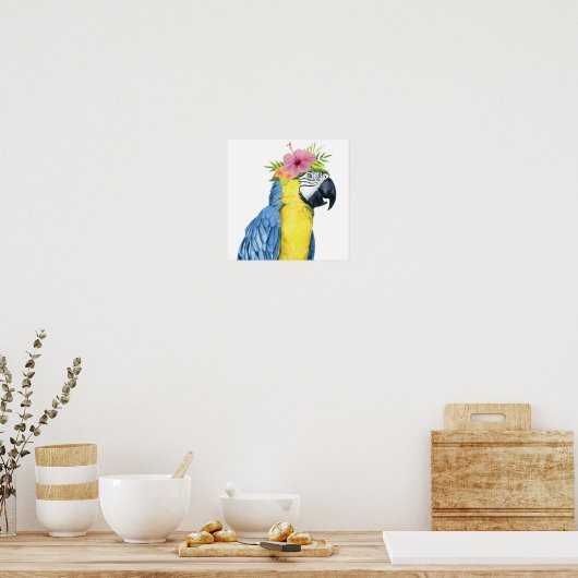 Tropische Halo - Parrot Poster (Keuken)