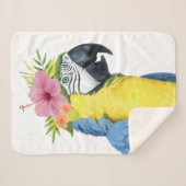 Tropische Halo - Parrot Sherpa Deken (Voorkant (horizontaal))
