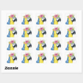 Tropische Halo - Parrot Vierkante Sticker (Vel)