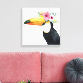 Tropische Halo - Toucan Canvas Afdruk (Insitu (Woonkamer))