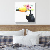 Tropische Halo - Toucan Canvas Afdruk (Insitu (Slaapkamer))