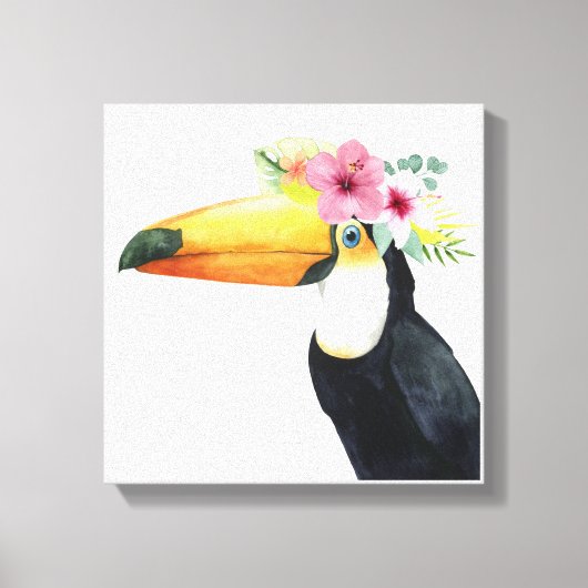 Tropische Halo - Toucan Canvas Afdruk (Voorkant)