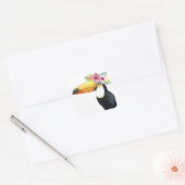 Tropische Halo - Toucan Vierkante Sticker (Envelop)