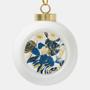Tropische Hand getrokken: Creatief Naadloos Patroo Keramische Bal Ornament