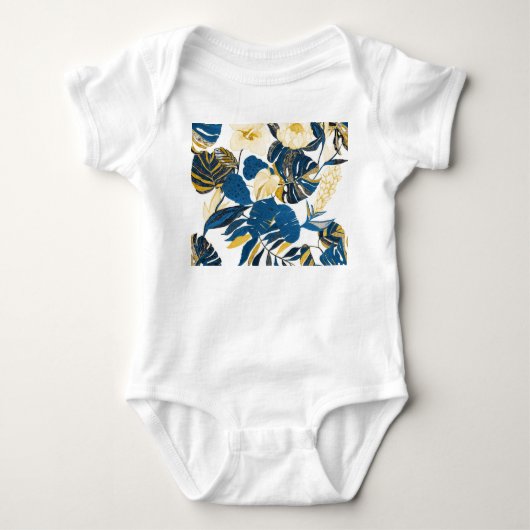 Tropische Hand getrokken: Creatief Naadloos Patroo Romper (Voorkant)