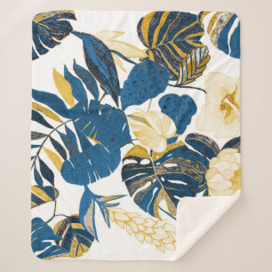 Tropische Hand getrokken: Creatief Naadloos Patroo Sherpa Deken