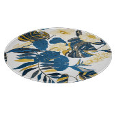 Tropische Hand getrokken: Creatief Naadloos Patroo Snijplank (Hoek)