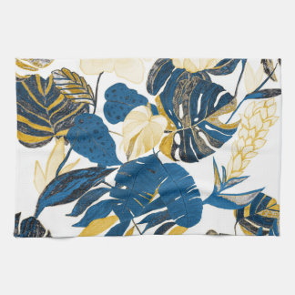 Tropische Hand getrokken: Creatief Naadloos Patroo Theedoek