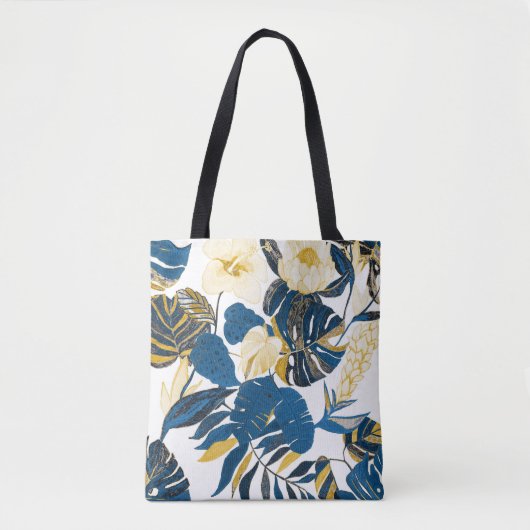 Tropische Hand getrokken: Creatief Naadloos Patroo Tote Bag (Voorkant)