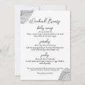 Tropische Hand Getrokken Strand Bachelorette Party Kaart (Achterkant)