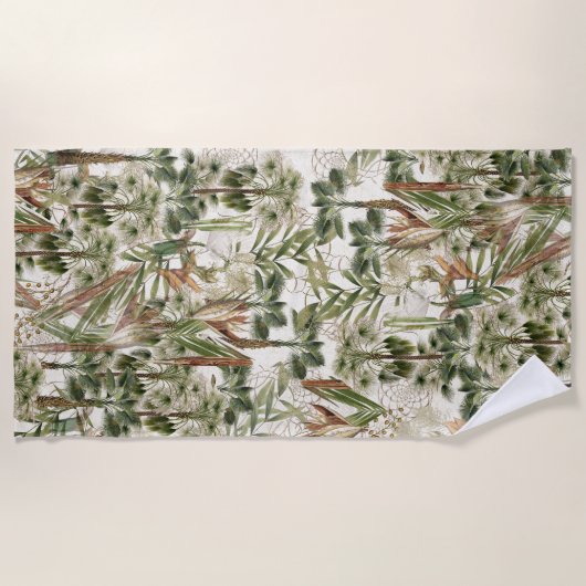 Tropische handdoeken met palmbomen (Voorkant)