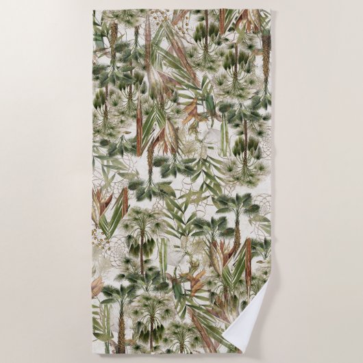 Tropische handdoeken met palmbomen (Voorkant)