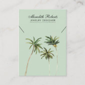 Tropische handpalm Trees juwelen Ketting Display C Visitekaartje (Voorkant)
