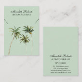 Tropische handpalm Trees juwelen Ketting Display C Visitekaartje (Voorkant / Achterkant)
