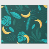 Tropische handpalm verlaat naadloos patroon. Banan Cadeaupapier (Vlak)