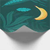 Tropische handpalm verlaat naadloos patroon. Banan Cadeaupapier (Hoek)