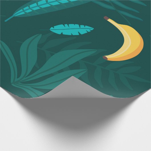 Tropische handpalm verlaat naadloos patroon. Banan Cadeaupapier (Hoek)