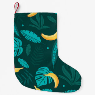 Tropische handpalm verlaat naadloos patroon. Banan Kleine Kerstsok