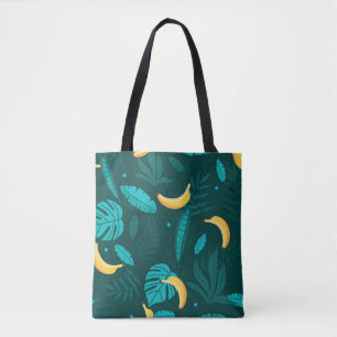 Tropische handpalm verlaat naadloos patroon. Banan Tote Bag