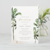 Tropische handpalmbomen schoeisel bedankkaart (Staand voorkant)