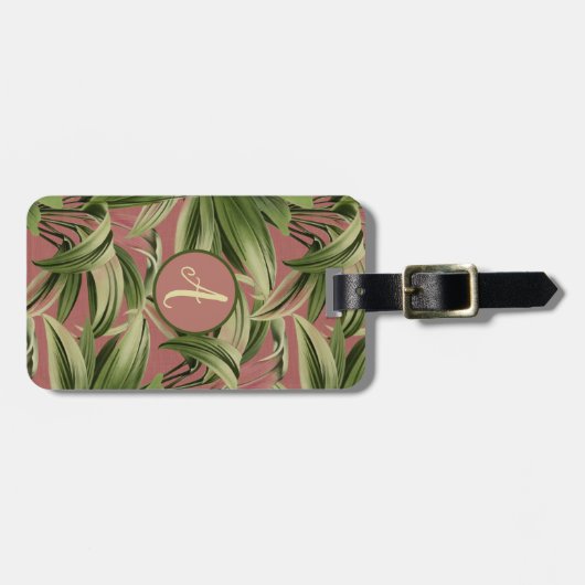  tropische handpalmen bagagelabel (Voorkant horizontaal)