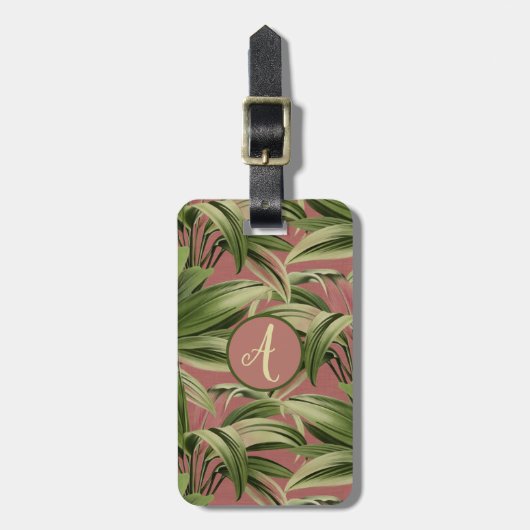  tropische handpalmen bagagelabel (Voorkant verticaal)