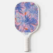 Tropische handpalmen en ananassen Aangepaste naam  Pickleball Paddle (Voorkant)