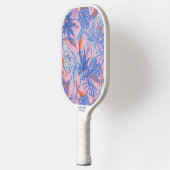 Tropische handpalmen en ananassen Aangepaste naam  Pickleball Paddle (Links)