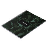 Tropische handpalmen met groene en zwarte kleur notitieboek (Linkerzijde)