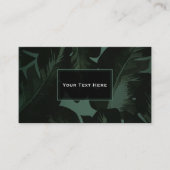Tropische handpalmen met groene en zwarte kleur visitekaartje (Voorkant)