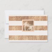 Tropische handpalmen met koper en crème Moderne RS RSVP Kaartje (Achterkant)