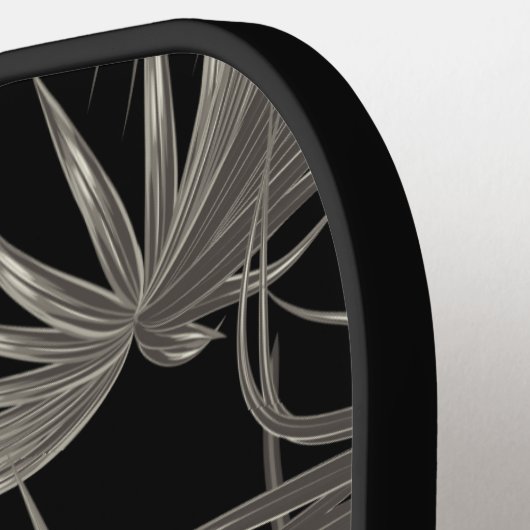 Tropische handpalmen met monogram Initialen Pickleball Paddle (Links Detail)