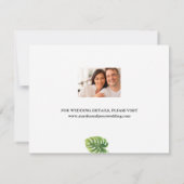 Tropische handpalmen opslaan Datumkaart Save The Date (Achterkant)