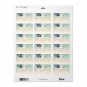 Tropische handpalmen — Visual Design Artist Etiket (Full Sheet)