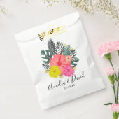 Tropische handtekening Hawaii Script Weddenschap Bedankzakje (Gezegeld)
