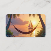 Tropische hangmat voor reisagent visitekaartje (Voorkant)
