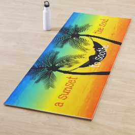 Tropische Hangmat Zonsondergang Eiland Leven Yogamat