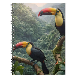 Tropische harmonie: twee Toucanen in het bladerdak Notitieboek