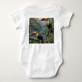 Tropische harmonie: twee Toucanen in het bladerdak Romper (Achterkant)