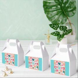 Tropische harten & bloemen Valentijn's Day Bedankdoosjes